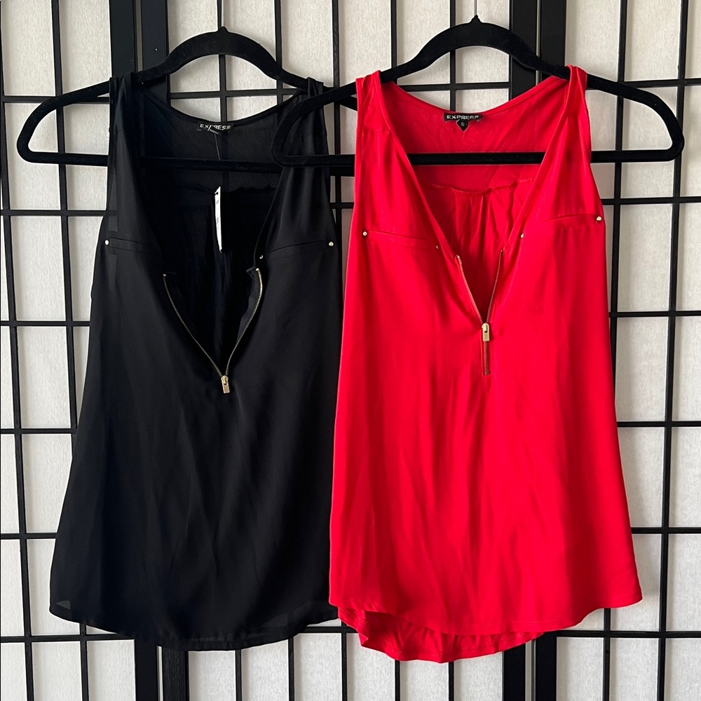 Express Black and Red Women's Blouses